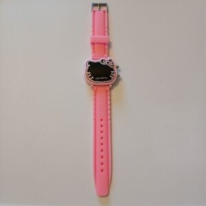 Hello Kitty Electronic Digital Wrist Watch Sanrio Pink White Melody Kuromi LED